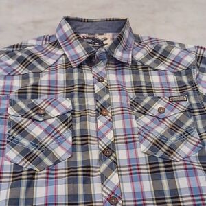 Decibel Plaid Short Sleeve Button‎ Up Shirt 2XL
